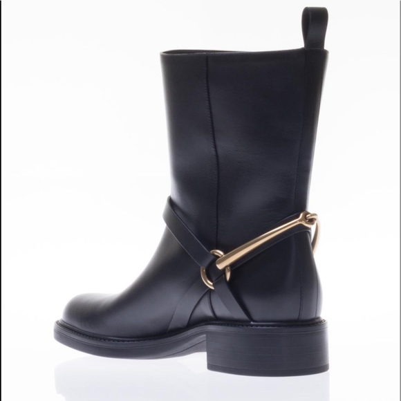 GUCCI Black Leather Horsebit Ankle Boots size 40 - Picture 3 of 14
